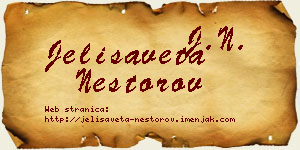 Jelisaveta Nestorov vizit kartica